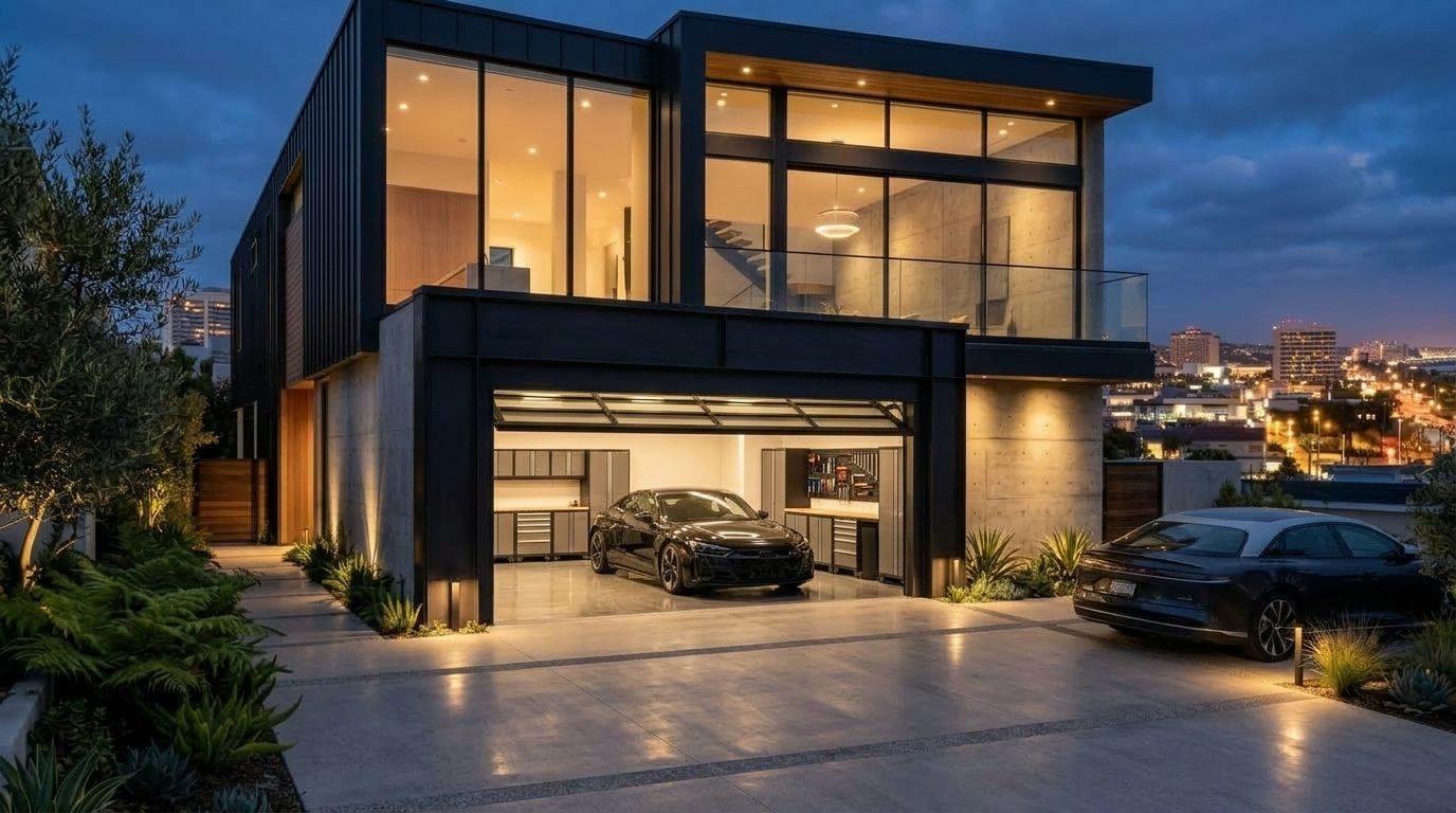 Ahmed Garage Door Service Overhead Garage Door Gliding Open in Deer Park, IL